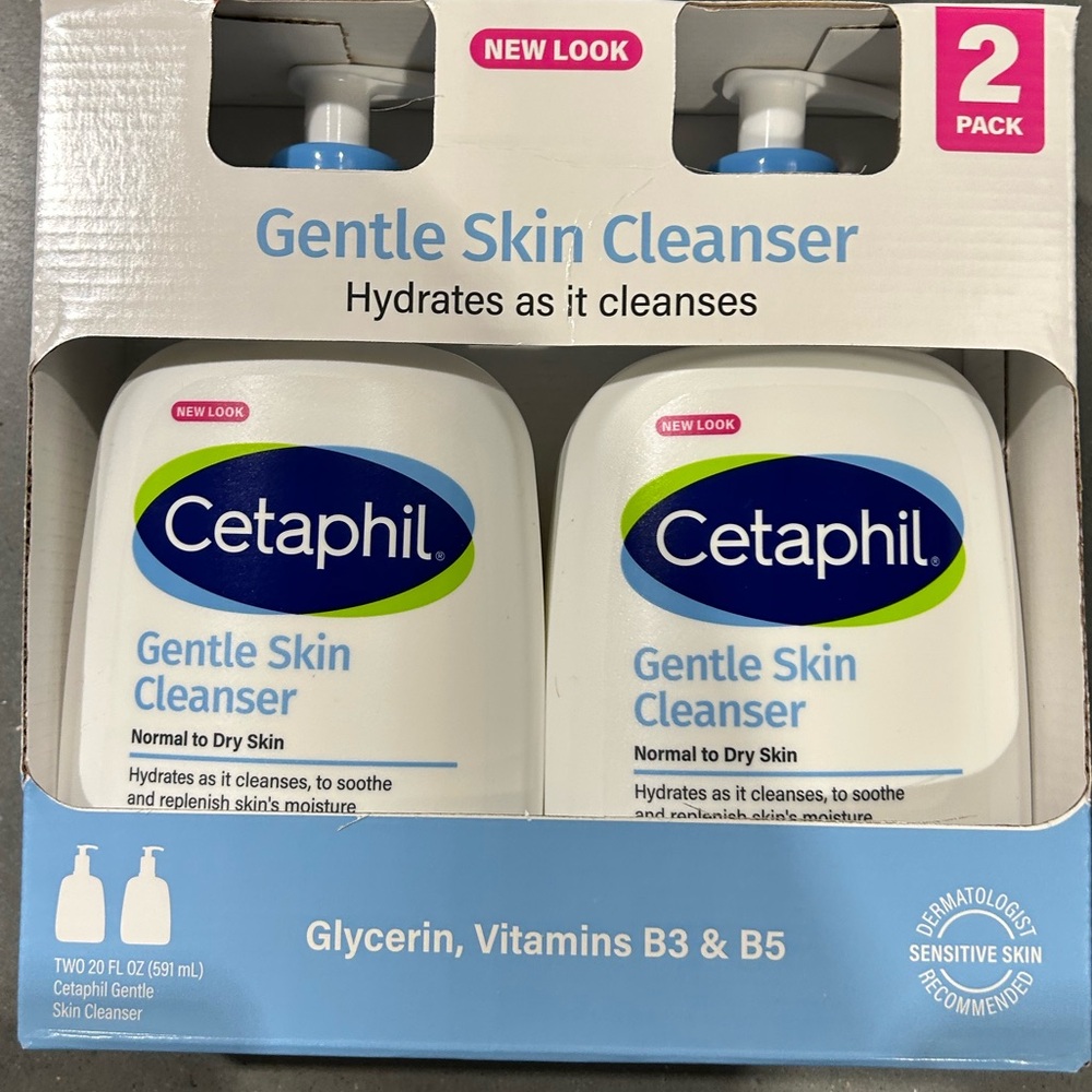 Cetaphil gentle skin cleanser 20 Oz x 2=40 oz new in box 2025 fresh